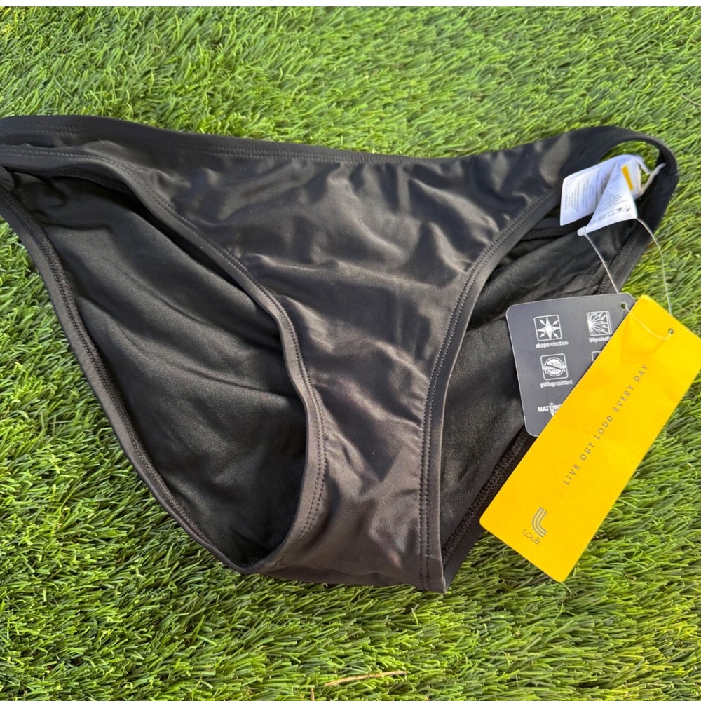 NWT Lole Black Swimsuit Bottoms Classic Bikini Swimwear Made‎ in Italy WMNS M